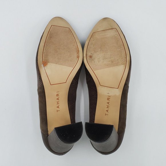 Tahari Elroy snakeskin & suede block heels - Picture 8 of 8